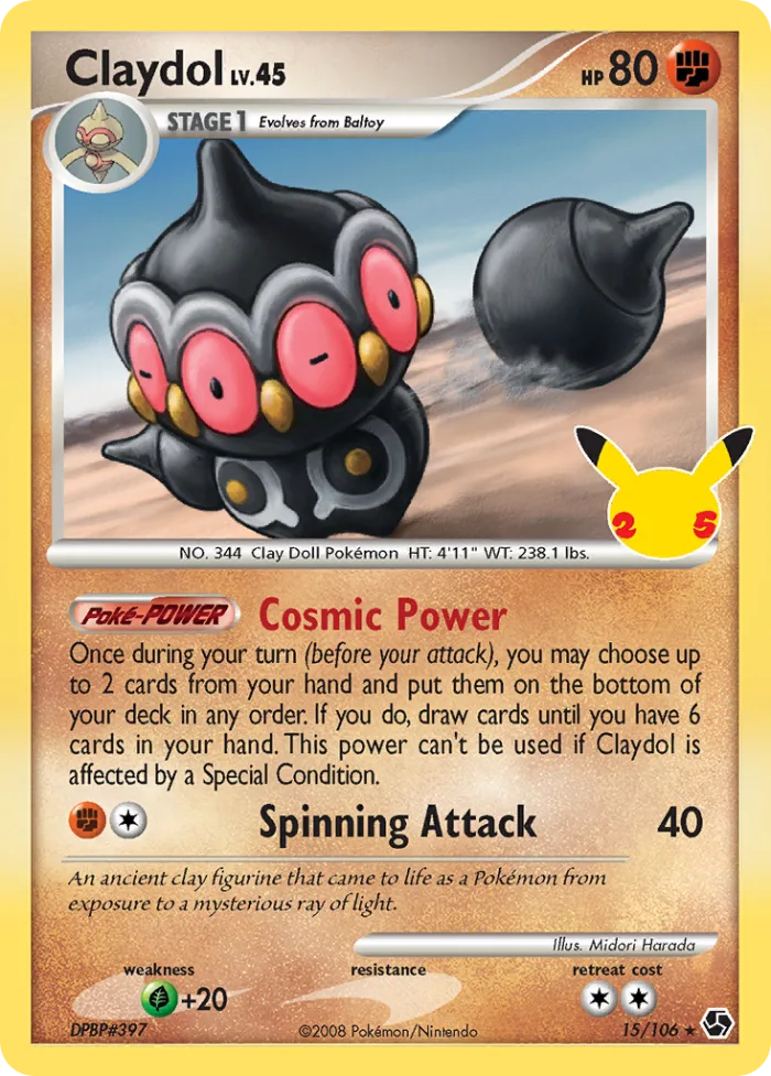 Claydol #15 Celebrations Pokemon card