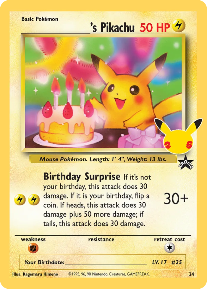 _____'s Pikachu #24 Celebrations Pokemon card