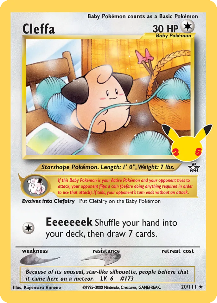 Cleffa #20 Celebrations Pokemon card