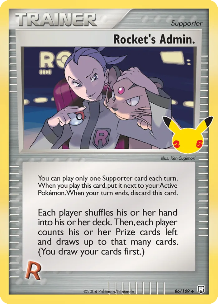 Rocket's Admin. #86 Celebrations Pokemon card