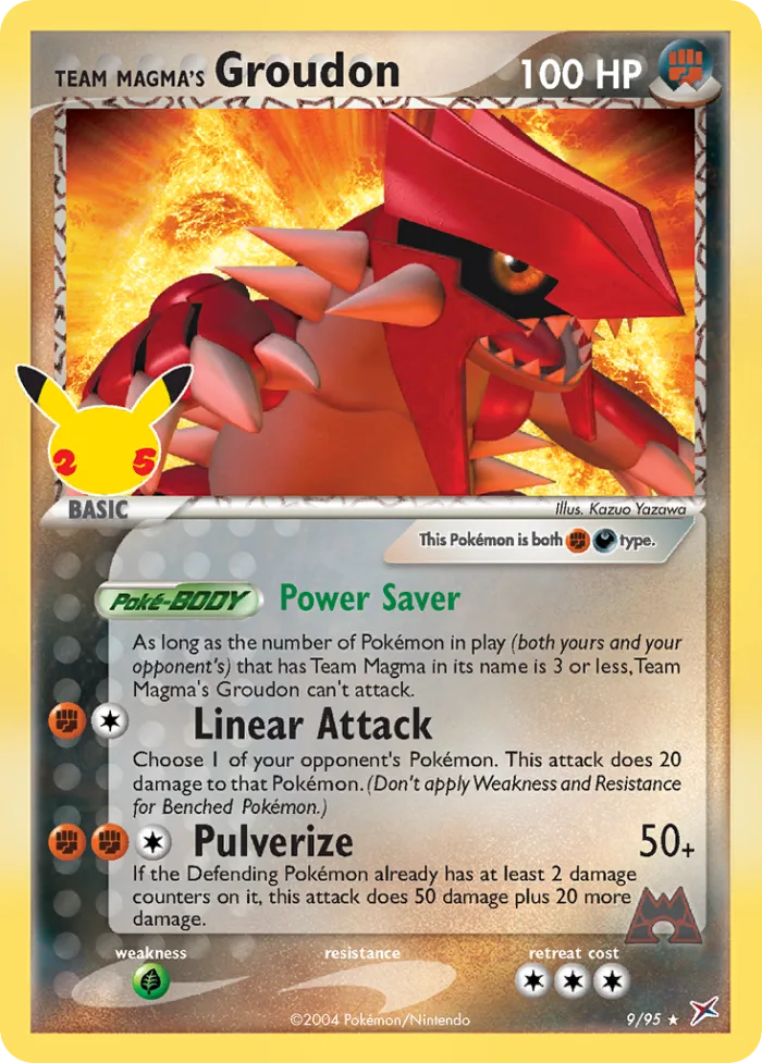Team Magma's Groudon #9 Celebrations Pokemon card