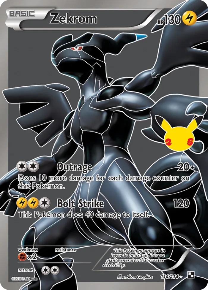 Zekrom #114 Celebrations Pokemon card