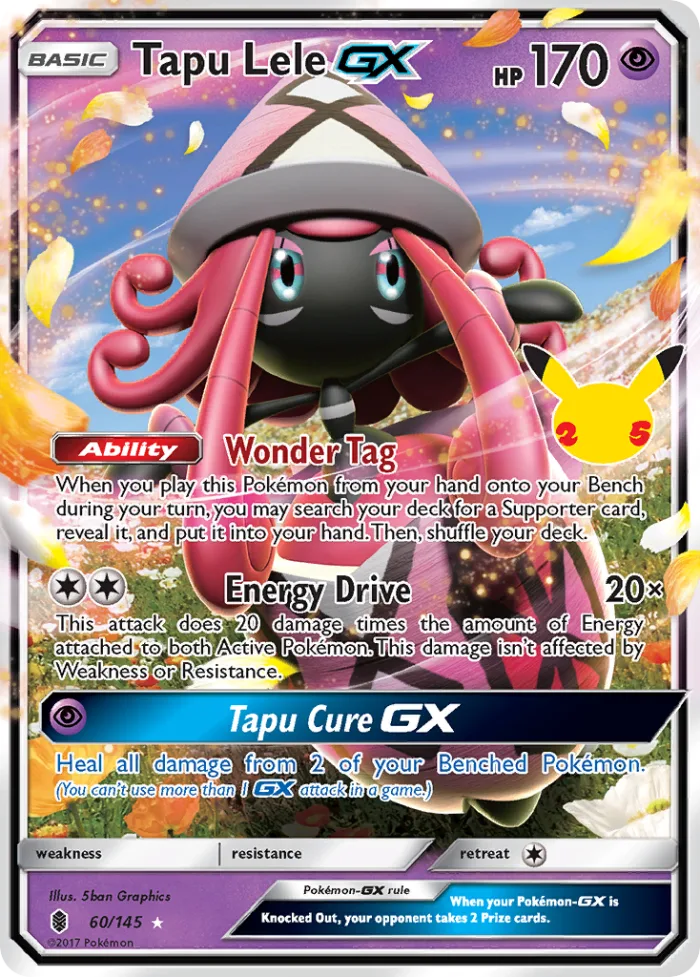 Tapu Lele-GX #60 Celebrations Pokemon card