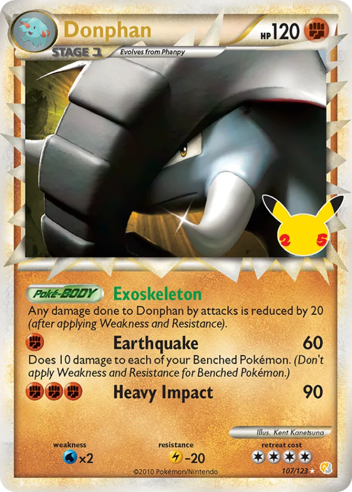 Donphan #CEL HS 107 Celebrations Pokemon card