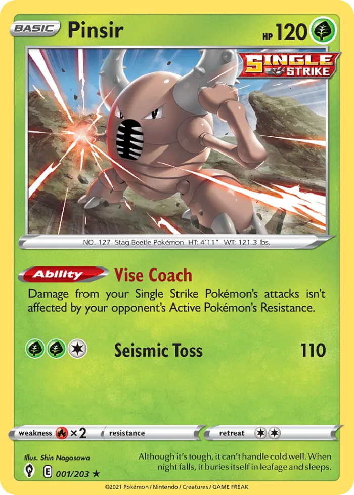 Pinsir #1 Evolving Skies Pokemon card