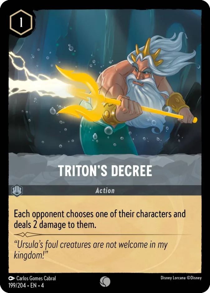 Triton's Decree #199 Ursula's Return Disney Lorcana card