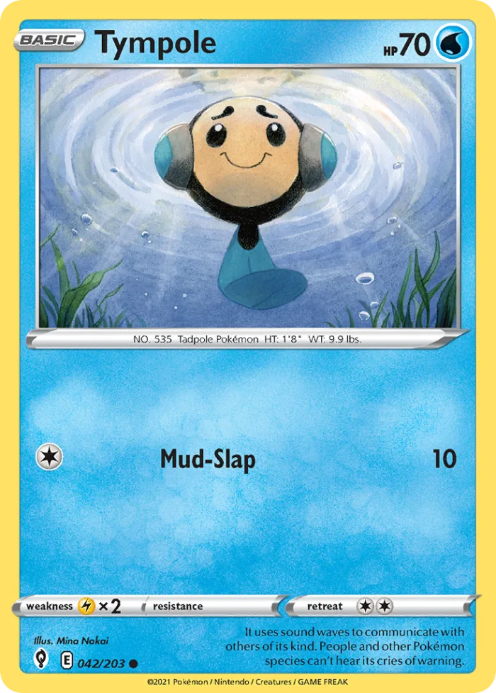 Tympole #42 Evolving Skies Pokemon card
