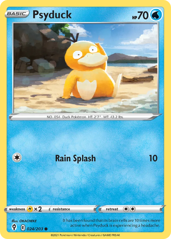Psyduck #24 Evolving Skies Pokemon card