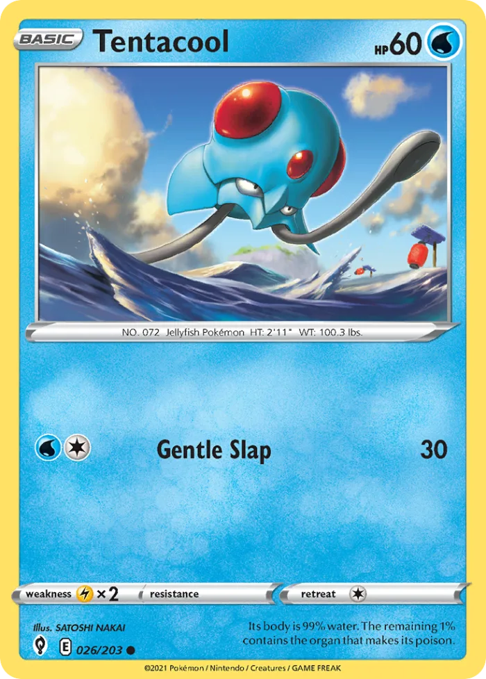Tentacool #26 Evolving Skies Pokemon card