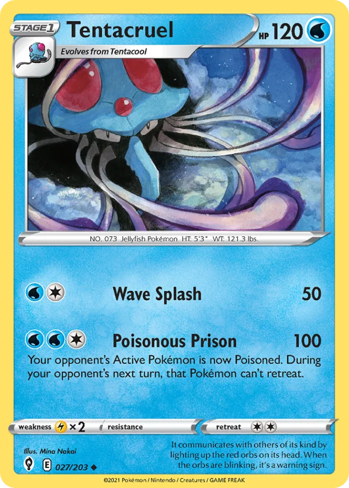 Tentacruel #27 Evolving Skies Pokemon card