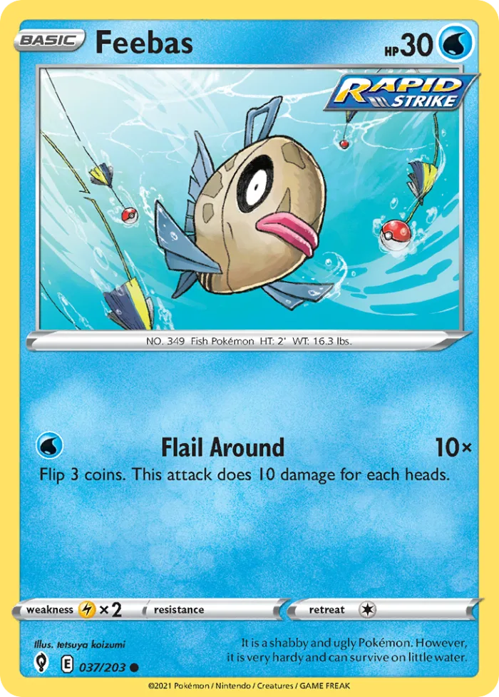 Feebas #37 Evolving Skies Pokemon card
