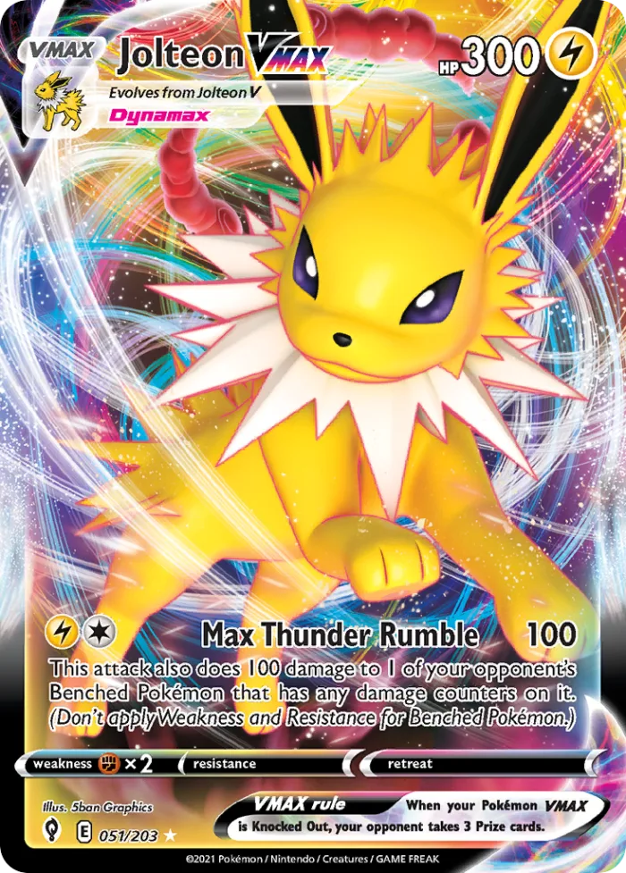 Jolteon VMAX #51 Evolving Skies Pokemon card