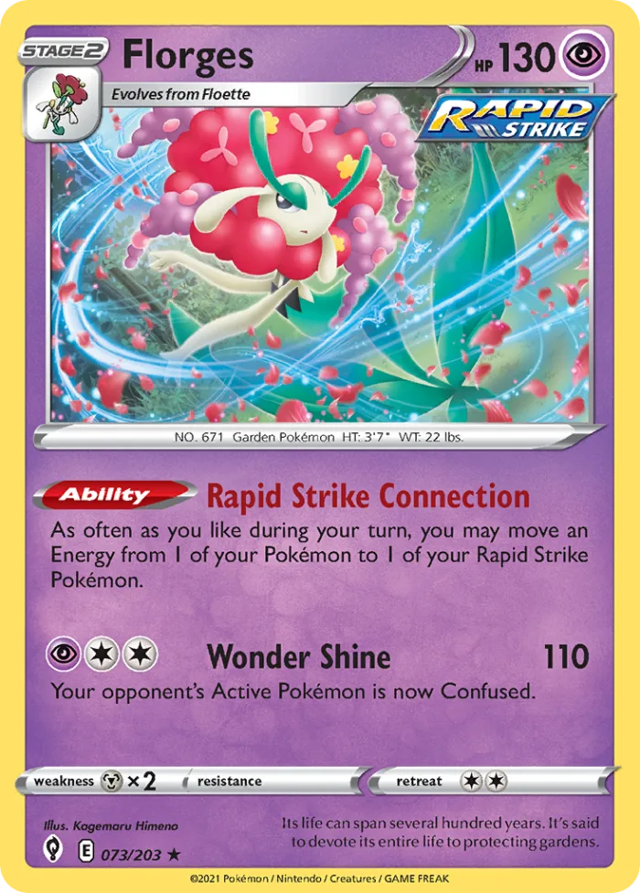 Florges #73 Evolving Skies Pokemon card