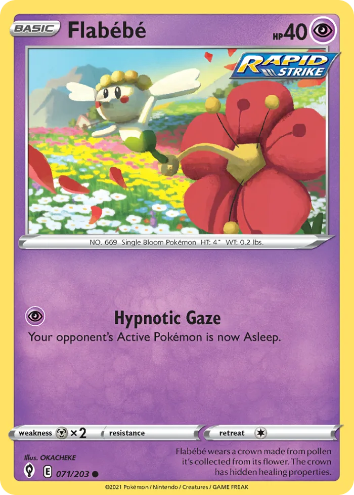Flabébé #71 Evolving Skies Pokemon card