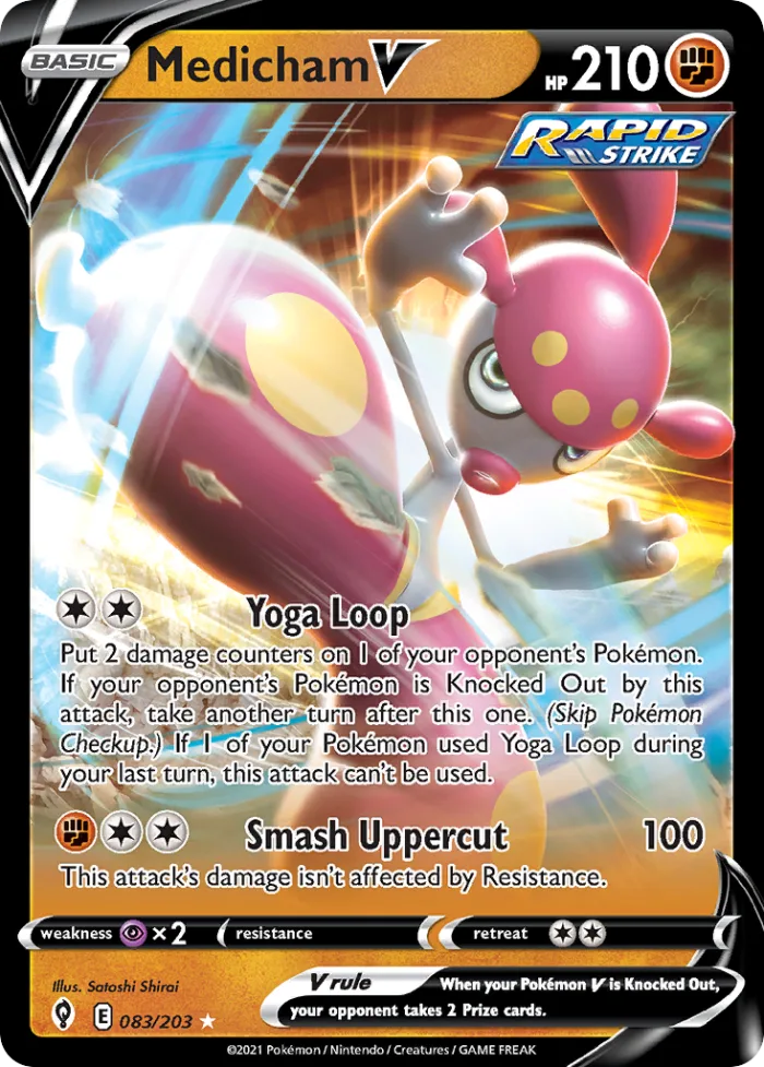 Medicham V #83 Evolving Skies Pokemon card