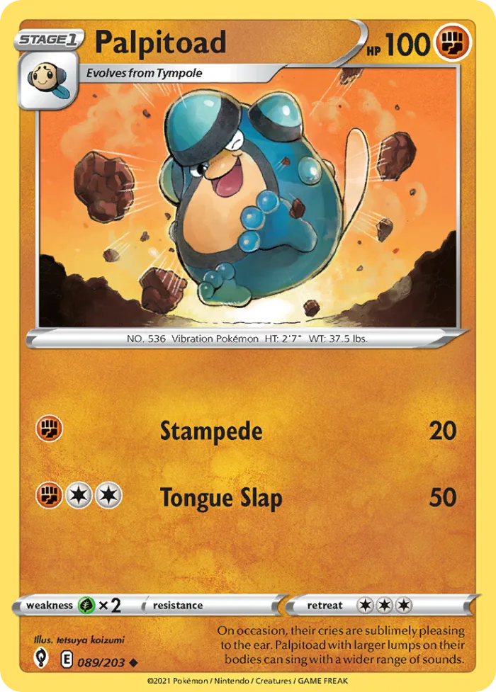Palpitoad #89 Evolving Skies Pokemon card