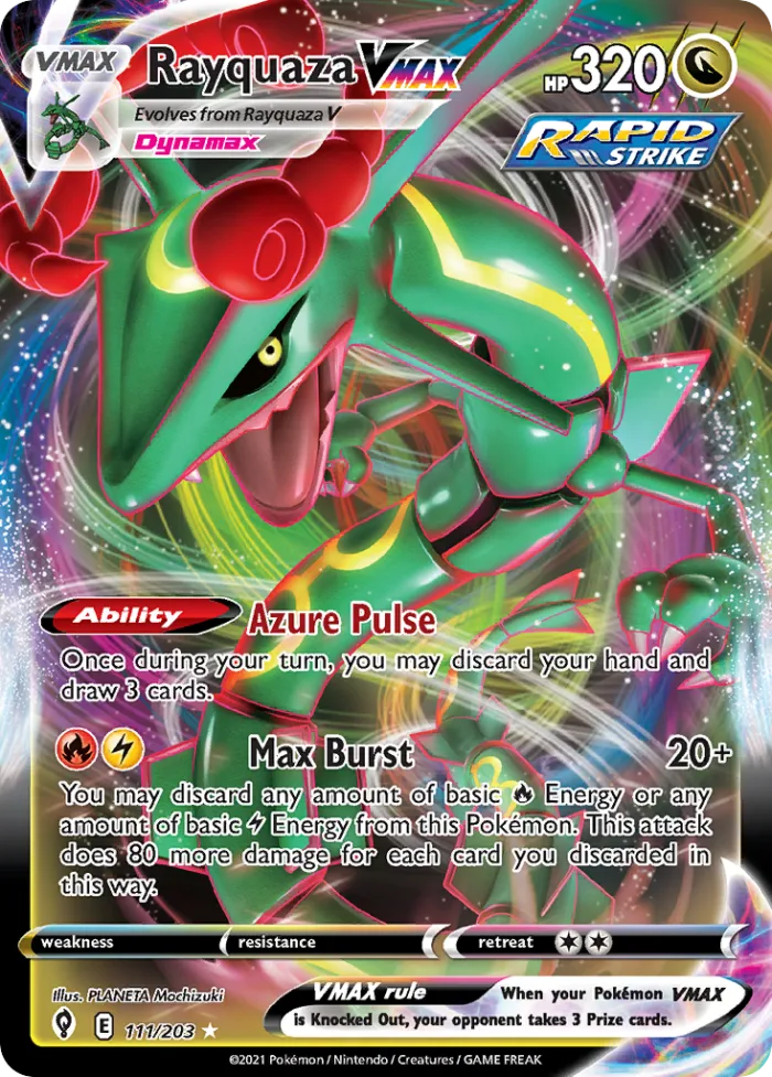 Rayquaza VMAX #111 Evolving Skies Pokemon card