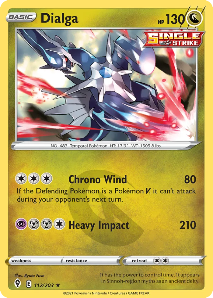Dialga #112 Evolving Skies Pokemon card