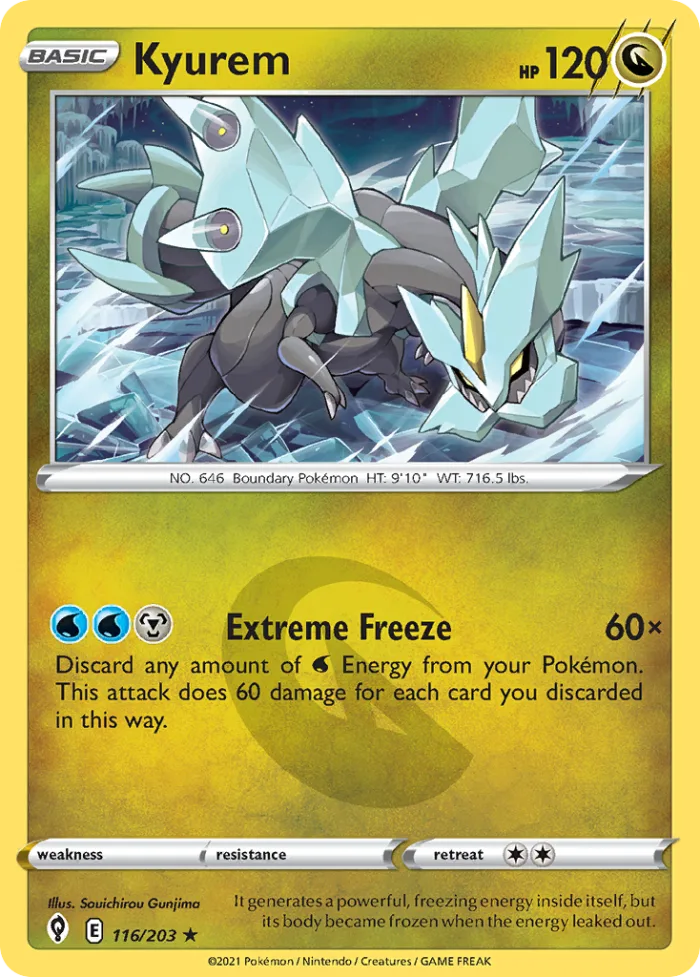 Kyurem #116 Evolving Skies Pokemon card