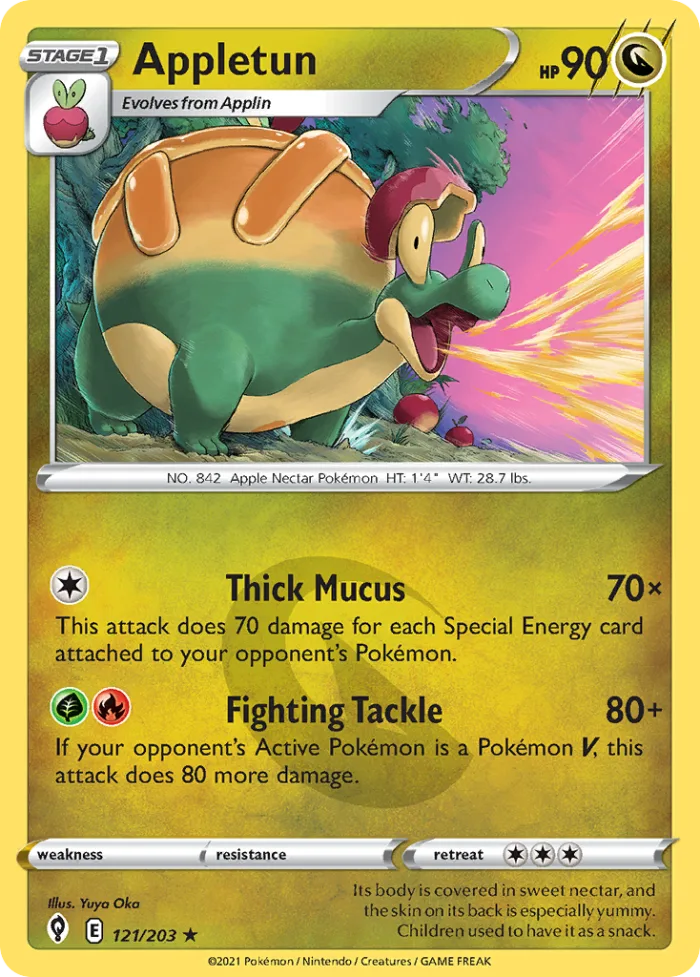 Appletun #121 Evolving Skies Pokemon card