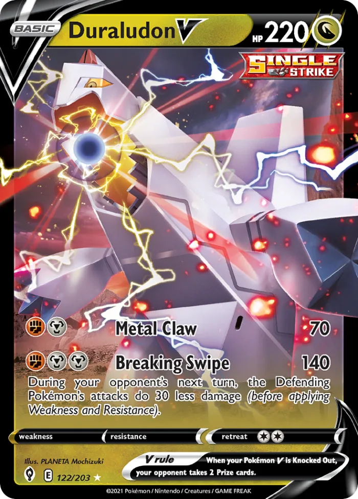 Duraludon V #122 Evolving Skies Pokemon card