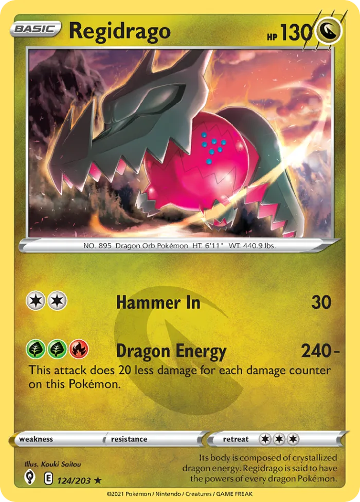 Regidrago #124 Evolving Skies Pokemon card