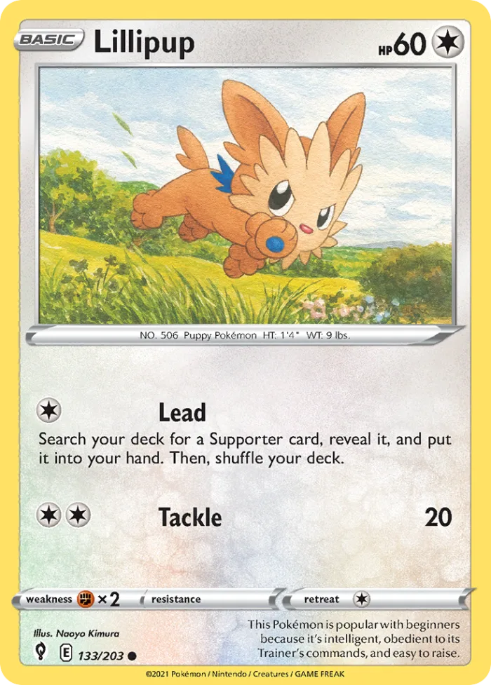 Lillipup #133 Evolving Skies Pokemon card
