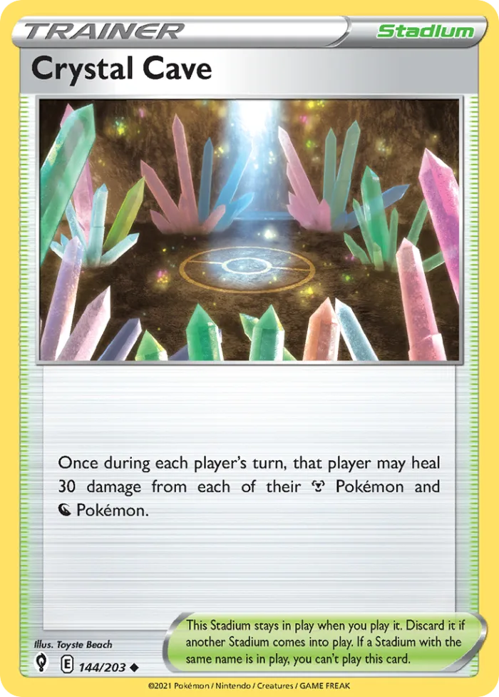 Crystal Cave #144 Evolving Skies Pokemon card