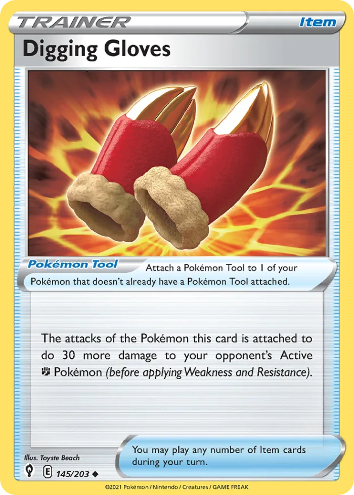 Digging Gloves #145 Evolving Skies Pokemon card