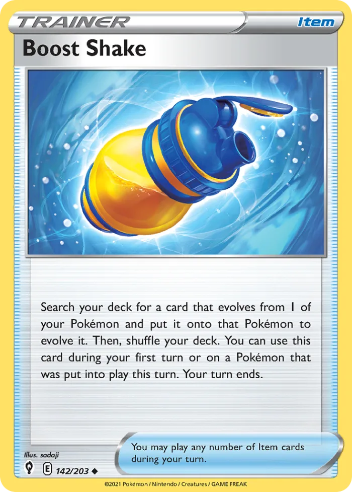Boost Shake #142 Evolving Skies Pokemon card