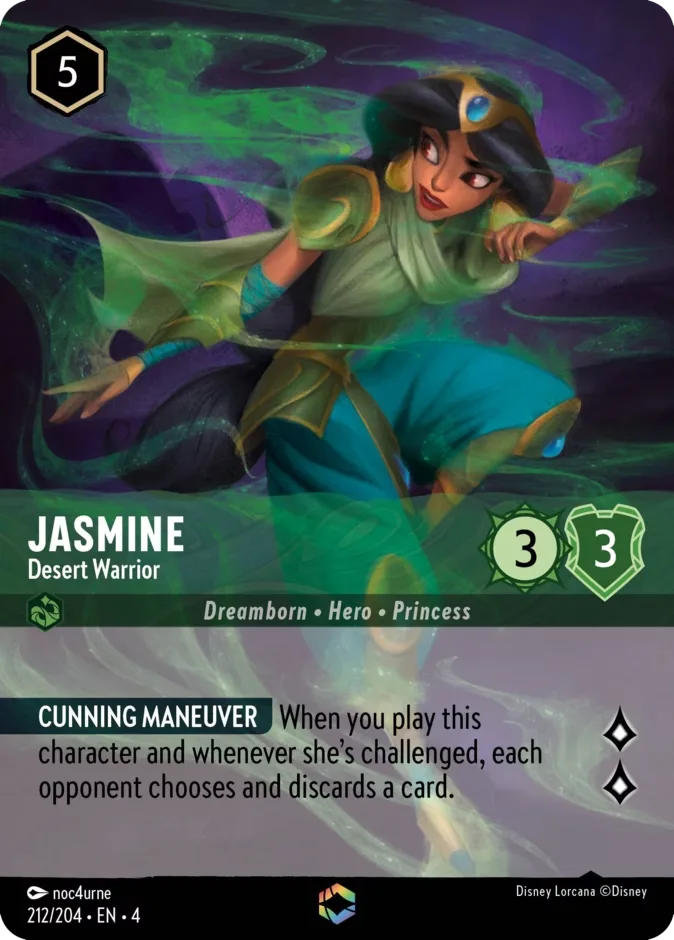 Jasmine #212 Ursula's Return Disney Lorcana card