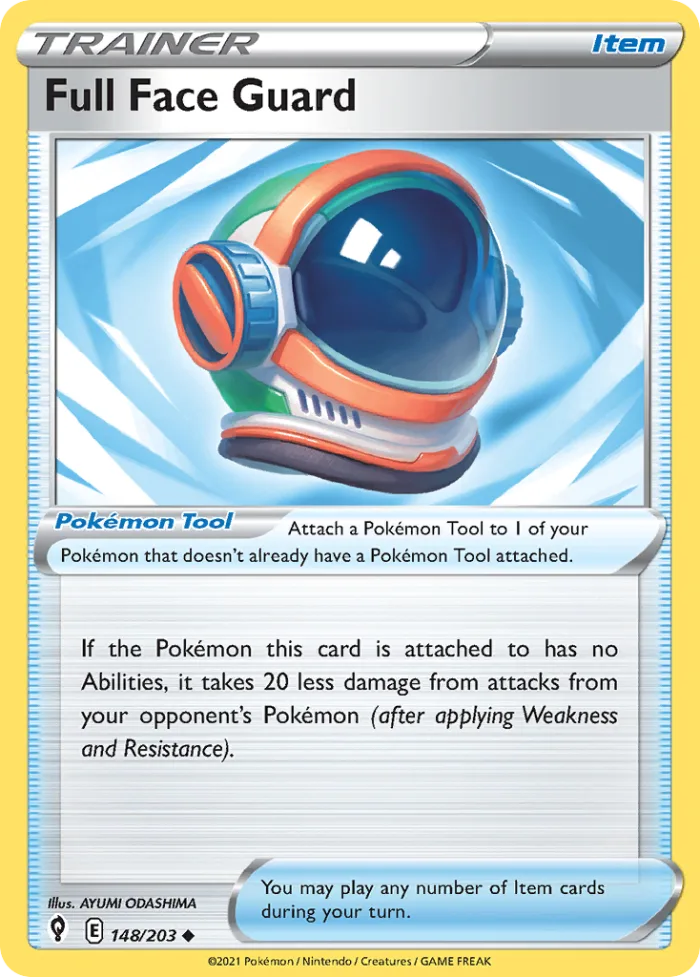 Full Face Guard #148 Evolving Skies Pokemon card