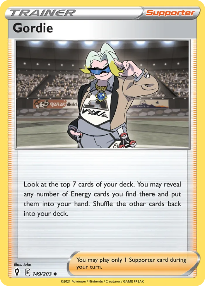 Gordie #149 Evolving Skies Pokemon card