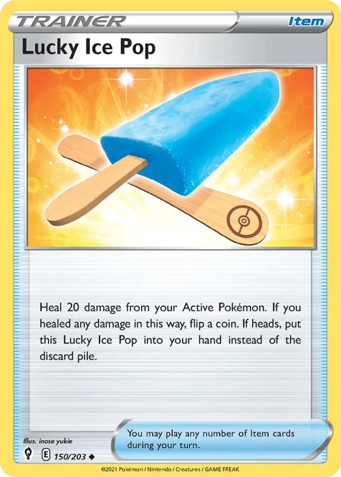 Lucky Ice Pop #150 Evolving Skies Pokemon card