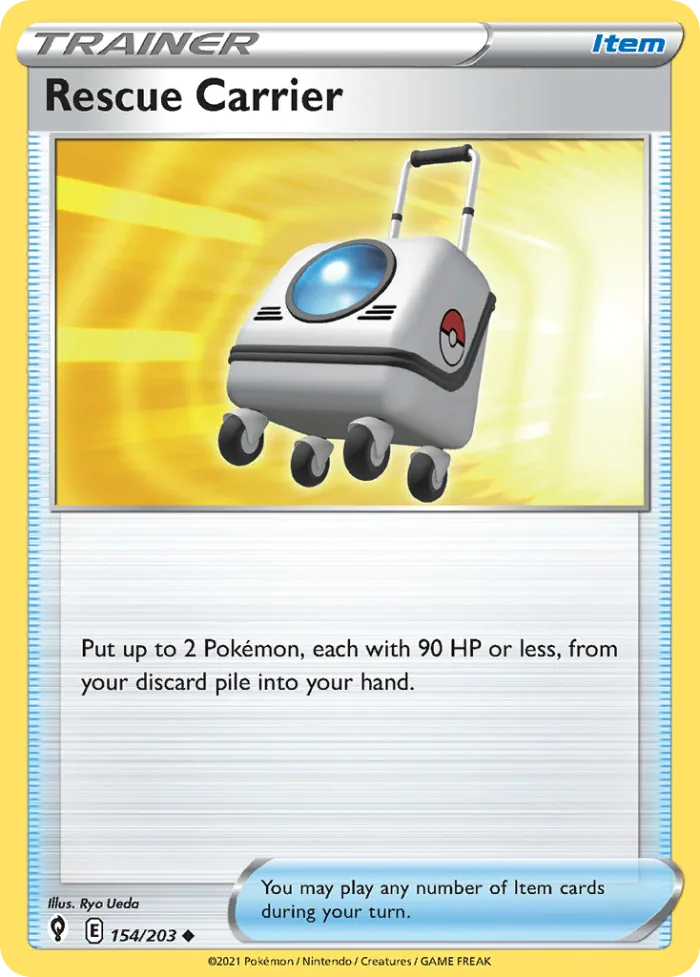 Rescue Carrier #154 Evolving Skies Pokemon card