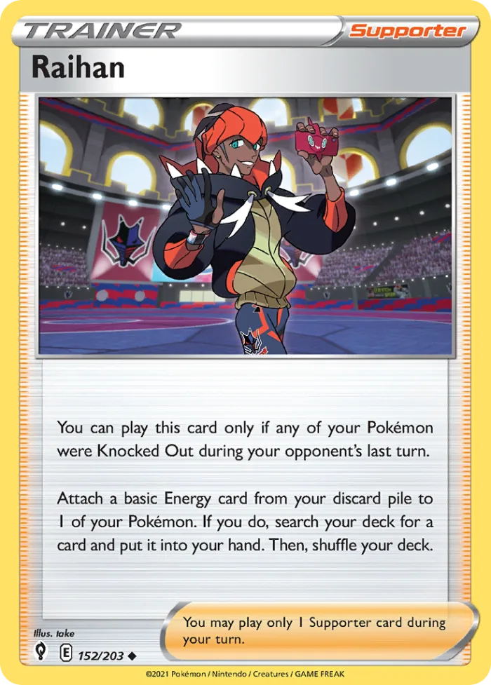 Raihan #152 Evolving Skies Pokemon card