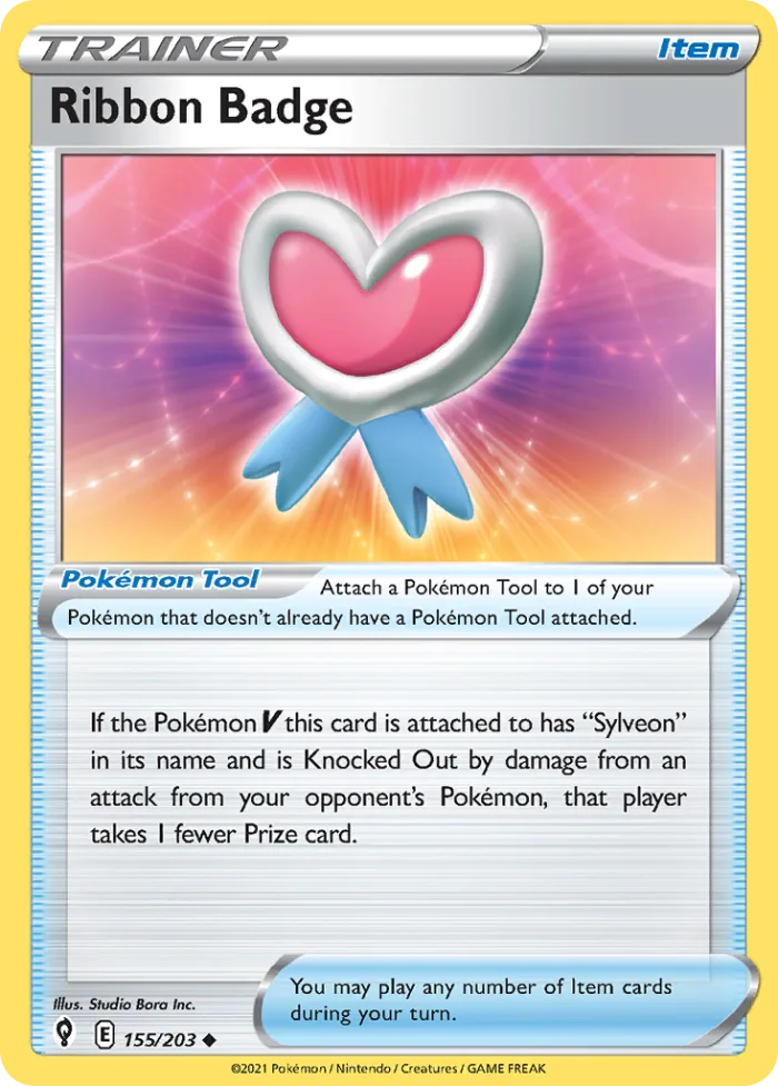 Ribbon Badge #155 Evolving Skies Pokemon card
