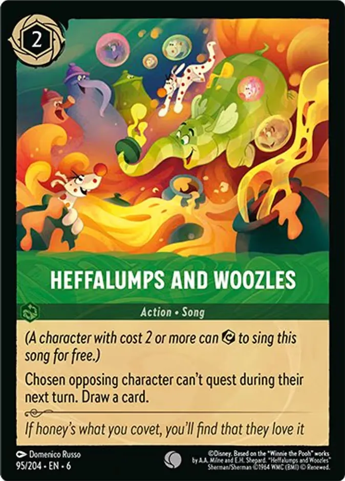 Heffalumps And Woozles #95 Azurite Sea Disney Lorcana card