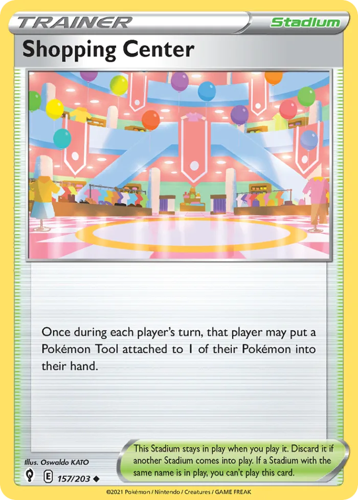 Shopping Center #157 Evolving Skies Pokemon card