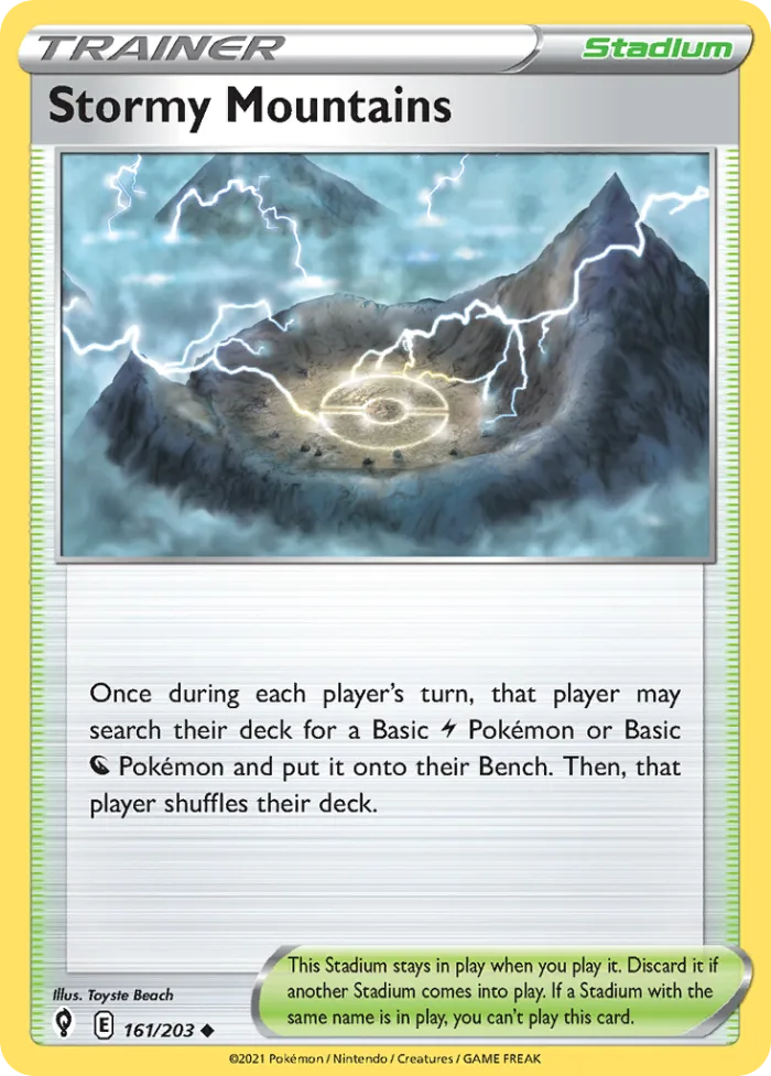 Stormy Mountains #161 Evolving Skies Pokemon card