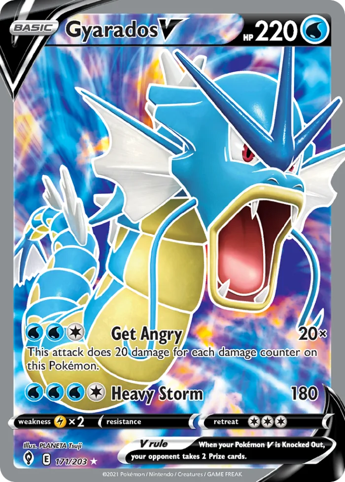 Gyarados V #171 Evolving Skies Pokemon card