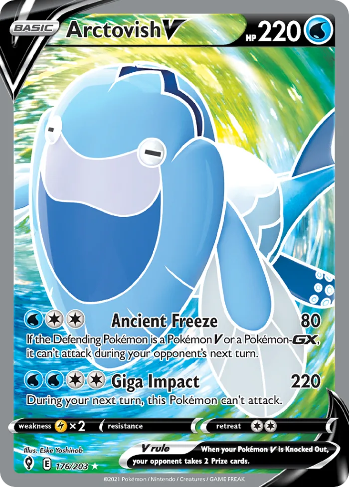Arctovish V #176 Evolving Skies Pokemon card