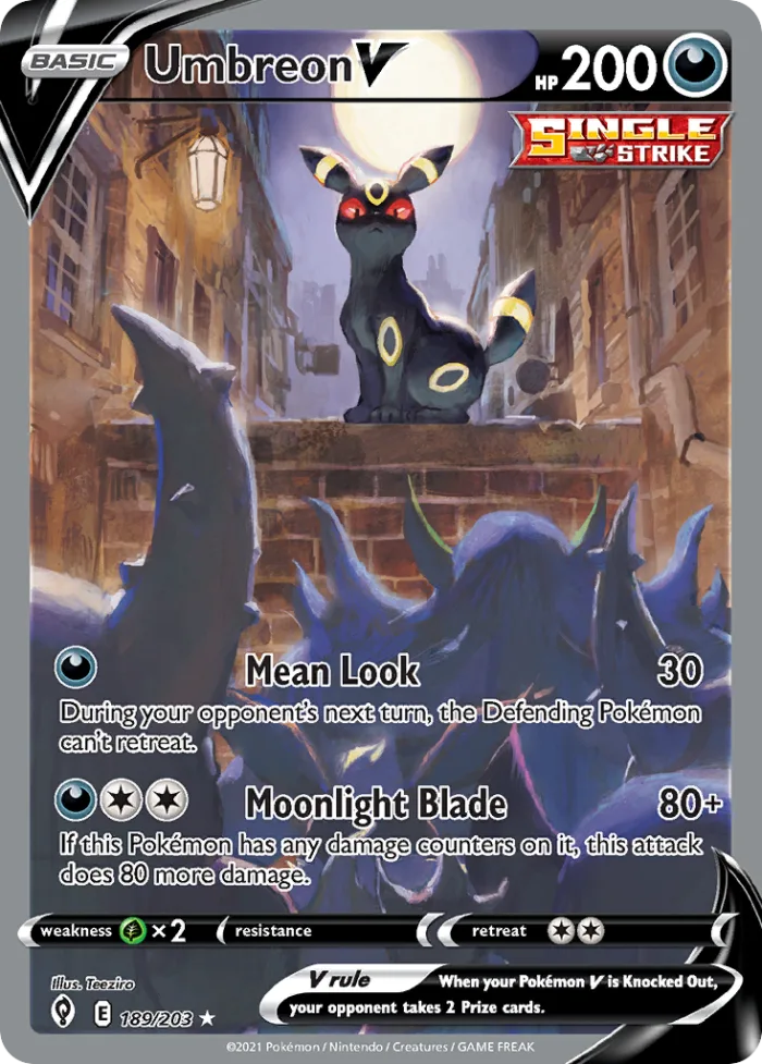 Umbreon V #189 Evolving Skies Pokemon card