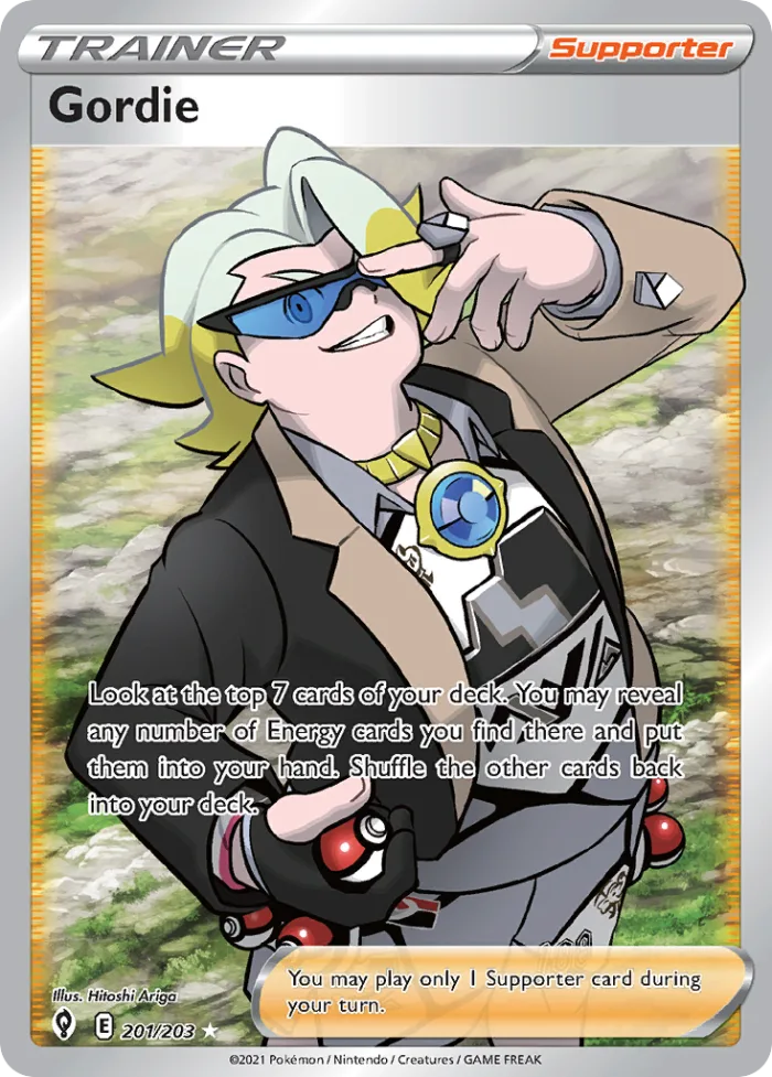 Gordie #201 Evolving Skies Pokemon card