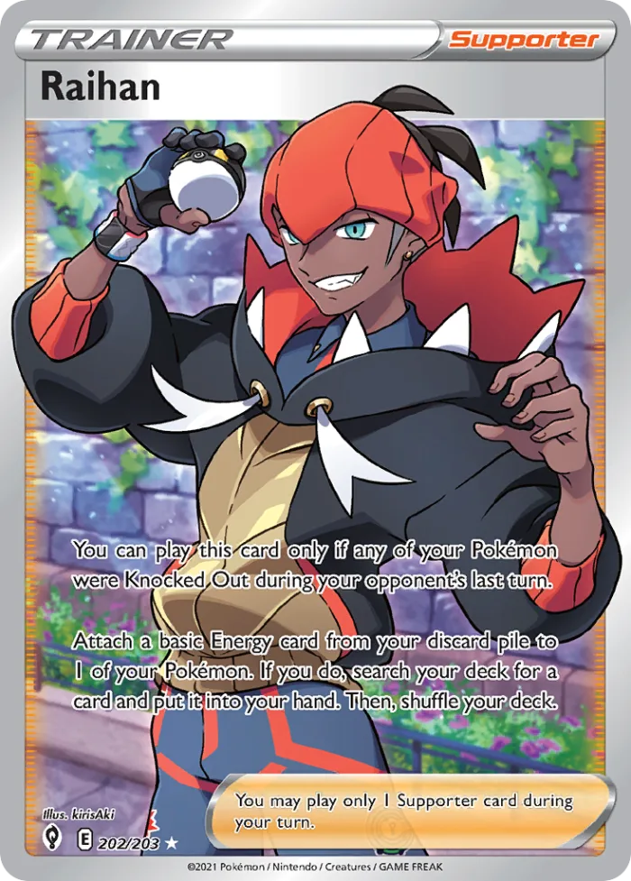 Raihan #202 Evolving Skies Pokemon card