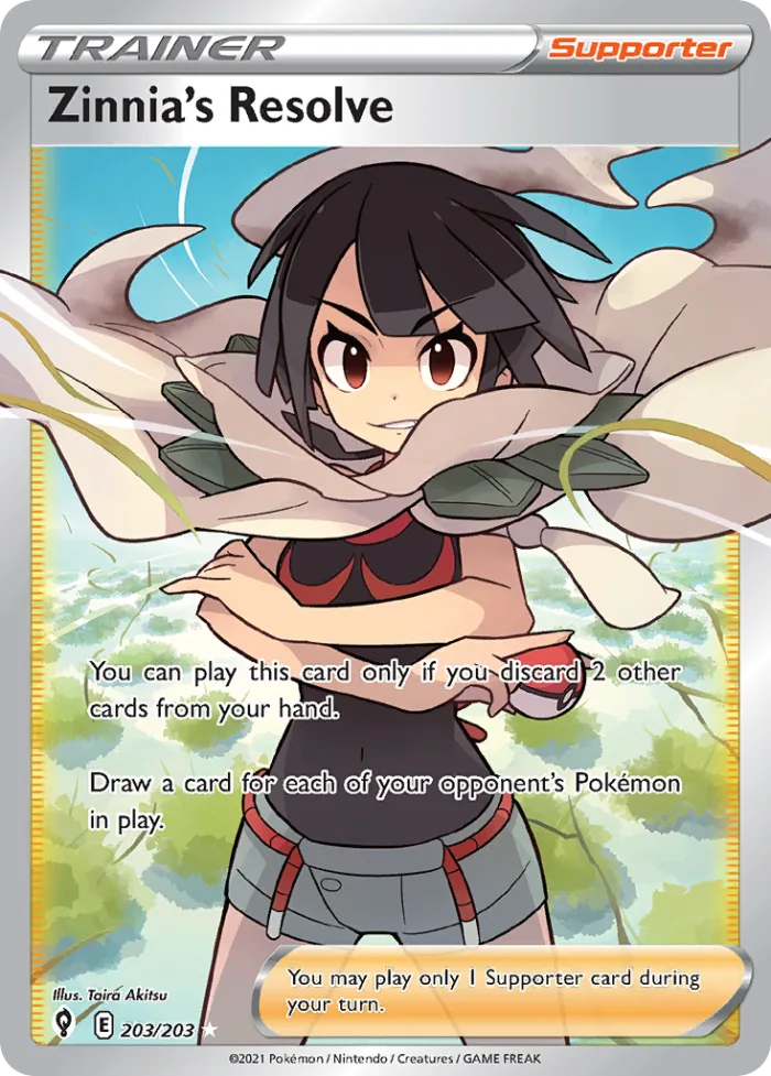 Zinnia's Resolve #203 Evolving Skies Pokemon card