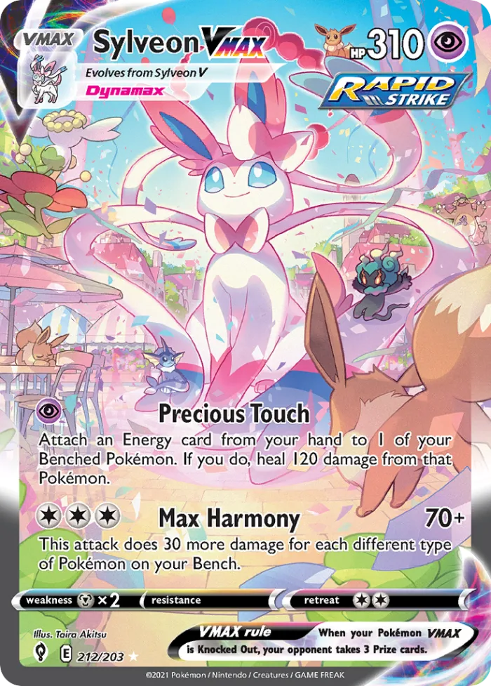 Sylveon VMAX #212 Evolving Skies Pokemon card