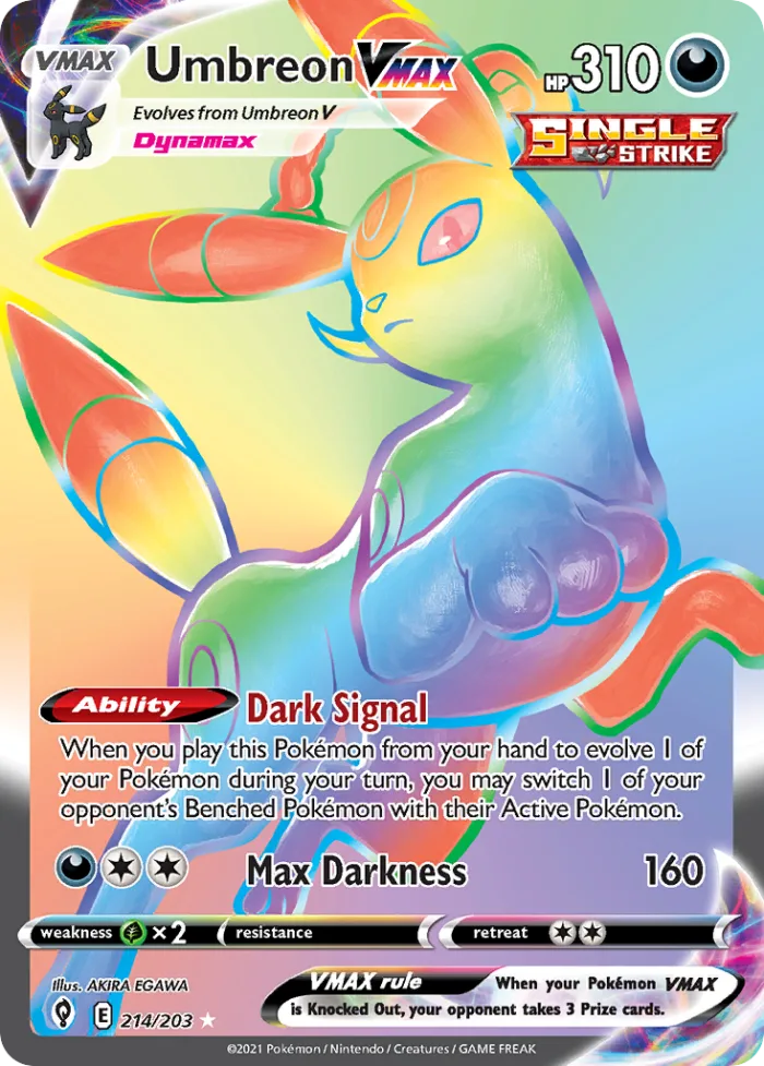 Umbreon VMAX #214 Evolving Skies Pokemon card