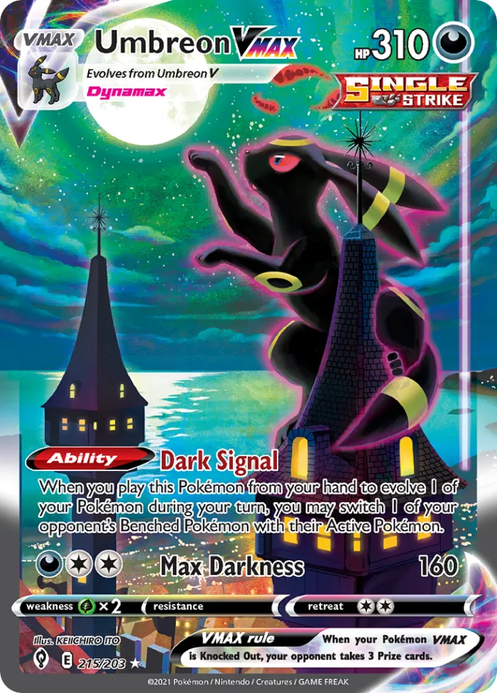 Umbreon VMAX #215 Evolving Skies Pokemon card