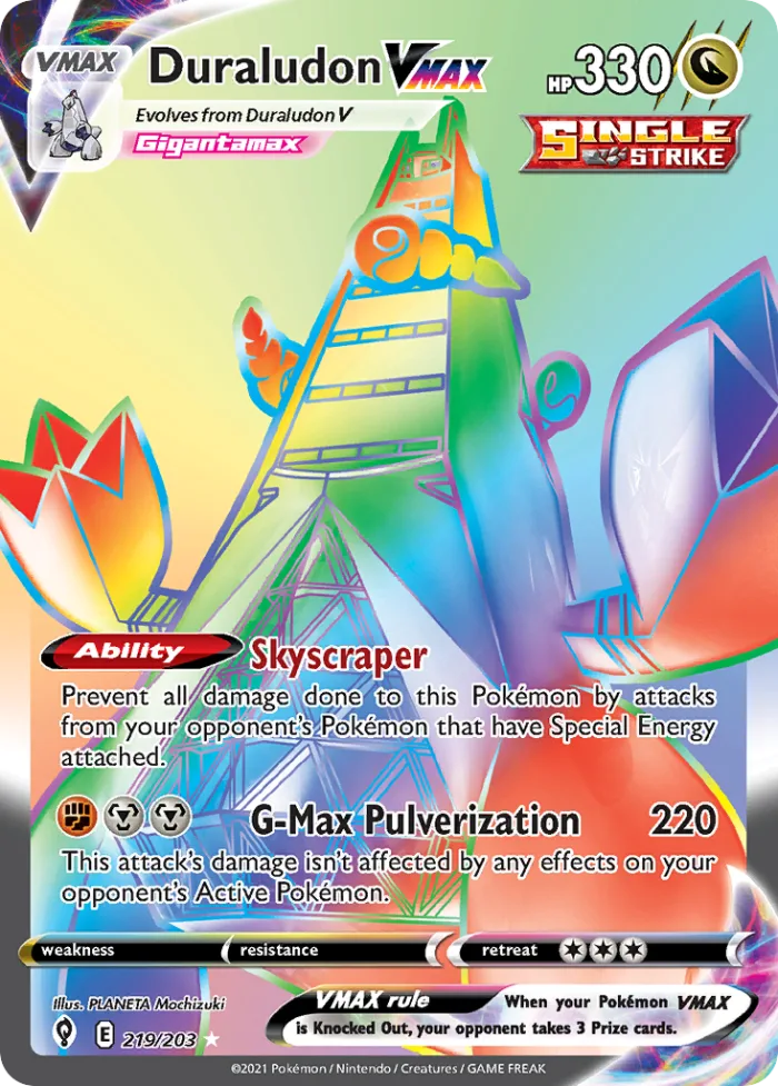 Duraludon VMAX #219 Evolving Skies Pokemon card